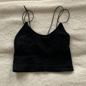 Ribbed blank strappy tank